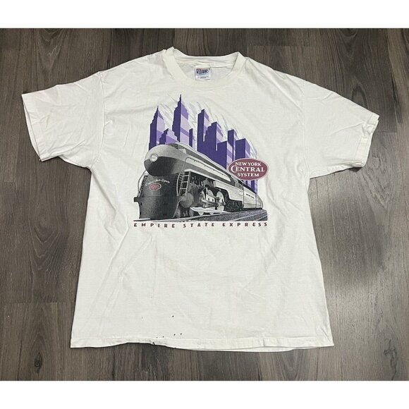 Vintage Empire State Express T Shirt Train Railroad New York Central System - Picture 1 of 7
